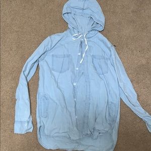 Men’s long sleeve denim /hooded flannel